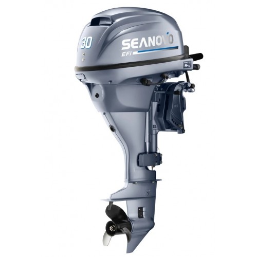 Купить лодочный мотор 4 -х тактный SEANOVO SNEF30FEL-TEFI Enduro  (40 л.с., 747 см куб, 113 кг, 3 цил, бак 24л, инжектор, дистанционное управление, э/стартер, генератор, гидроподъем)